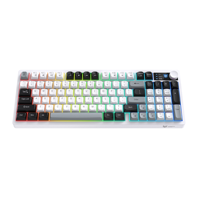 Onikuma MT902 2,4 GHz-es gamer billentyűzet (fekete-fehér)