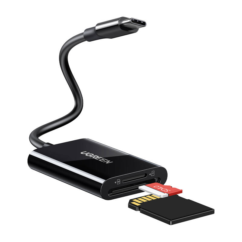 Ugreen 2-in-1 USB-C   CM265 Kártyaolvasó Fekete