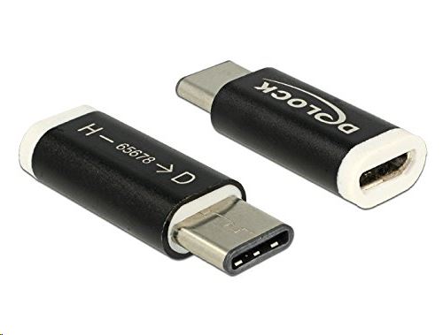 Delock 65678 USB 2.0 Micro-B anya > USB 2.0 Type-C apa, fekete Delock 65678 USB 2.0 Micro-B anya > USB 2.0 Type-C apa, fekete