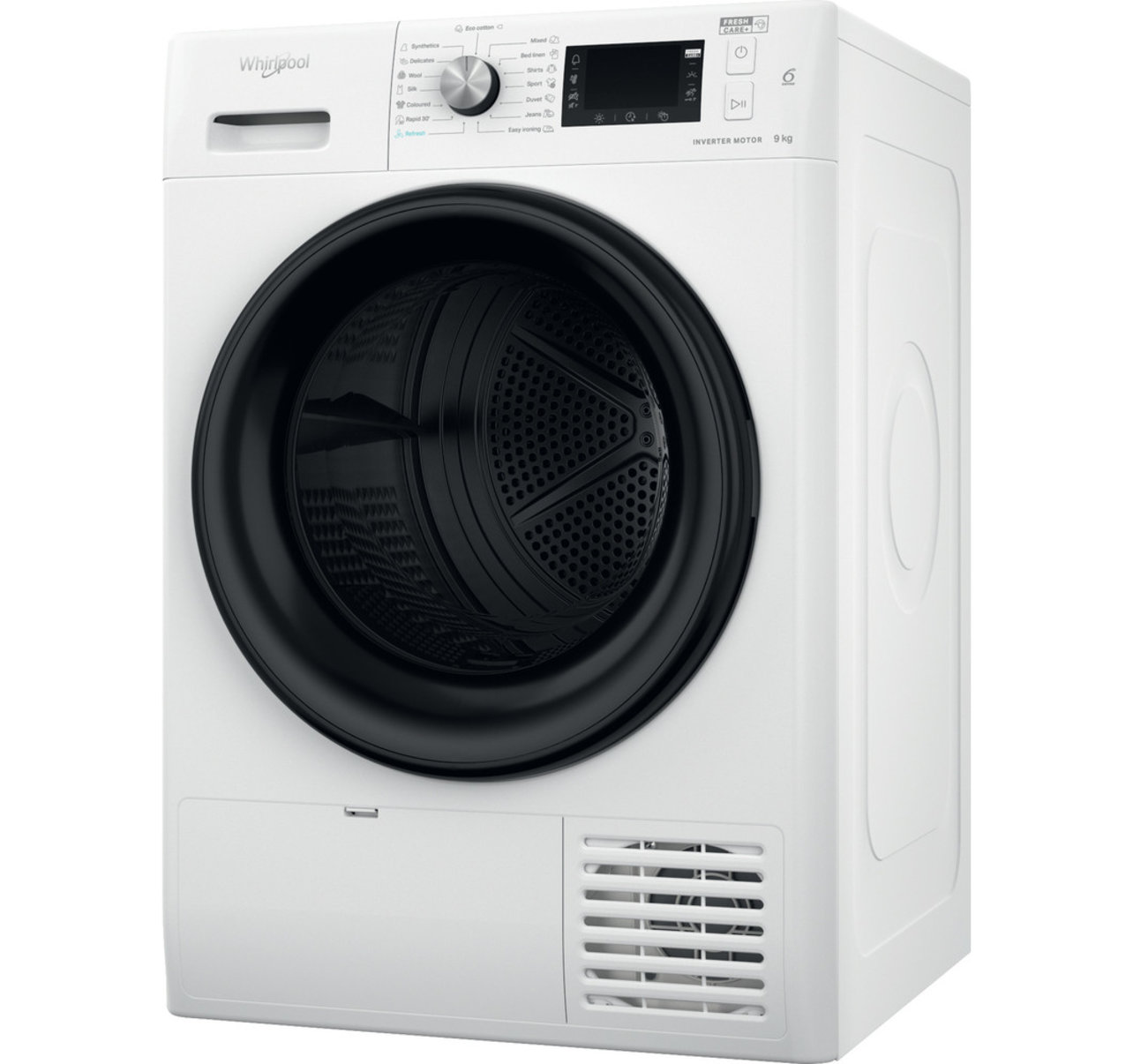 Whirlpool FFT M22 9X2B EE Hőszivattyús szárítógép – 9 Kg, A Energiaosztály, 6. Érzék technológia, Rapid Dry funkció, FreshCare+, Whirlpool FFT M22 9X2B EE Hőszivattyús szárítógép – 9 Kg, A Energiaosztály, 6. Érzék technológia, Rapid Dry funkció, FreshCare+,