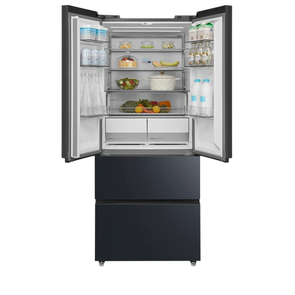 Midea MDRF600BIE70 Hűtő:276L Fagyasztó:159L No frost négyajtós hűtőszekrény Inox