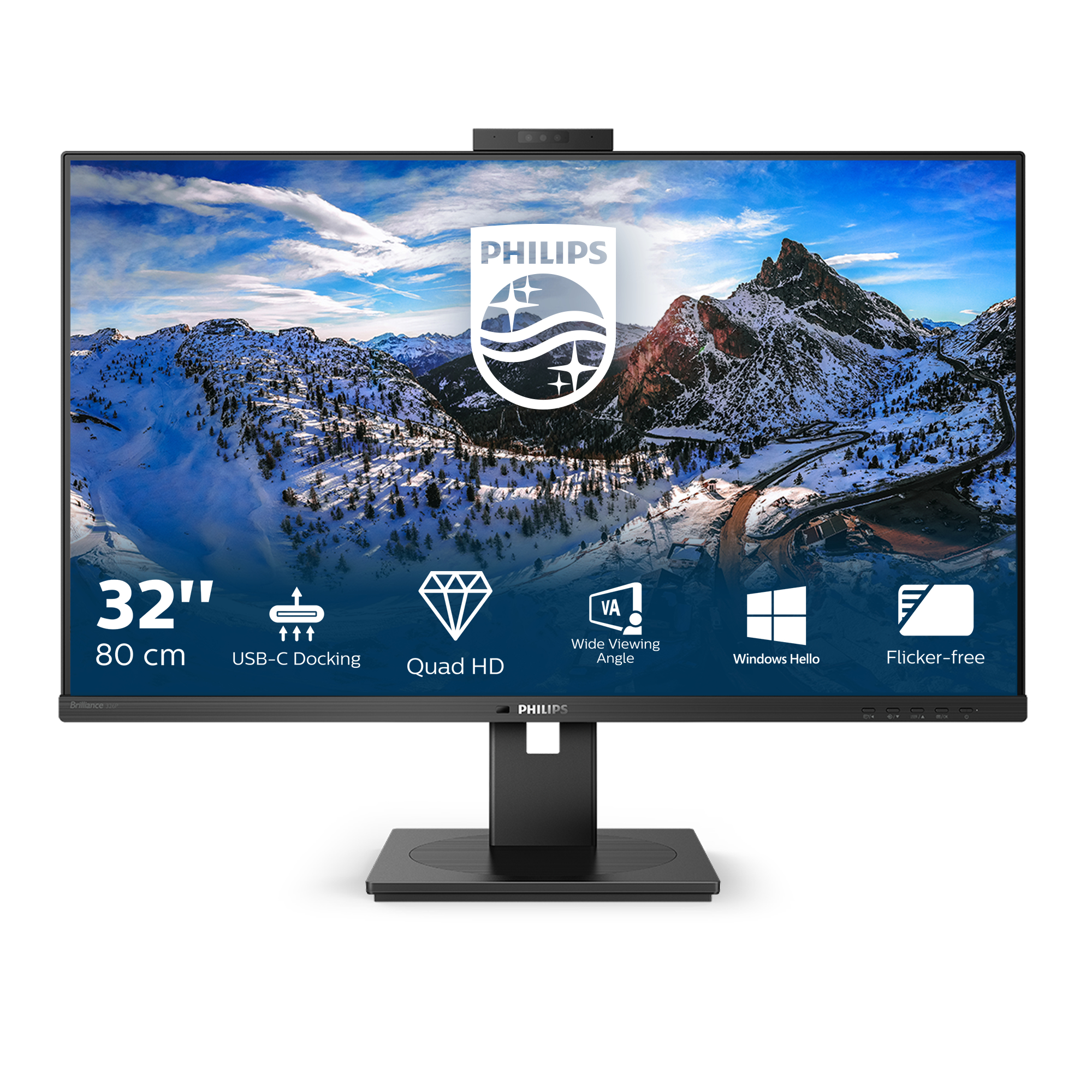 Philips 32" 326P1H/00 Monitor - 2560x1440, IPS, 75Hz, Fekete