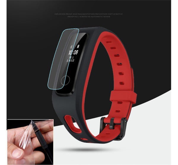 Képernyővédő fólia (TPU, NEM íves, NEM ráhajló) ÁTLÁTSZÓ [Huawei Band 4 Running Edition]