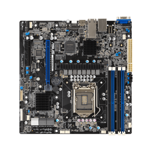 ASUS szerver MB P12R-M LGA1200 Xeon E-2300,4UDIMM,6SATA,1xM.2,2xX710AT2+1Mgmt, m