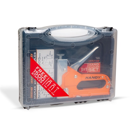 Handy 10442B Kézi tűzőgép szett kofferben 