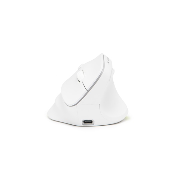 Bluestork M-WL-ERGO-LUMI-W  Ergonomic Rechargeable  Vezeték nélküli Egér Fehér 