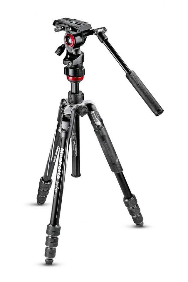 Manfrotto Befree Live Kit alu állvány tekerős lábzárral + fluid fej (MVKBFRT-LIVE)