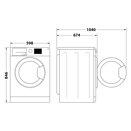 Whirlpool WP E12X WBS EE Hőszivattyús szárítógép Fehér/Fekete - 12 kg, E energiaosztály