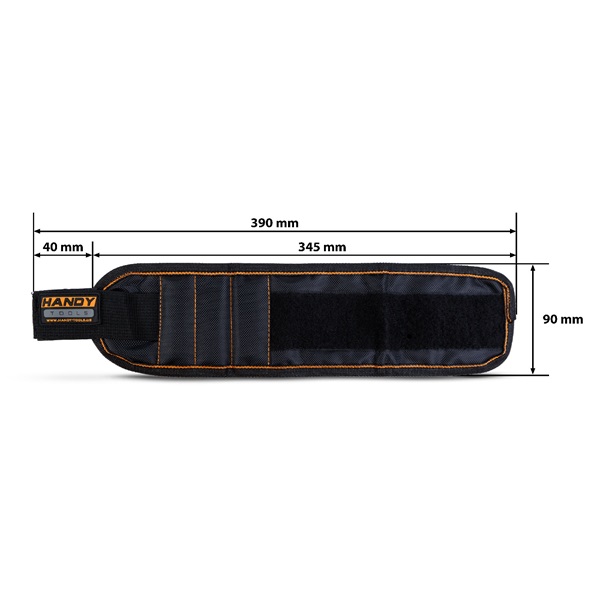 Handy 10873B  Mágneses Poliészter 35 x 9 cm Csuklópánt  