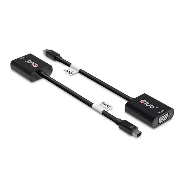 CLUB3D Mini Displayport - D-Sub fekete aktív adapter CLUB3D Mini Displayport - D-Sub fekete aktív adapter