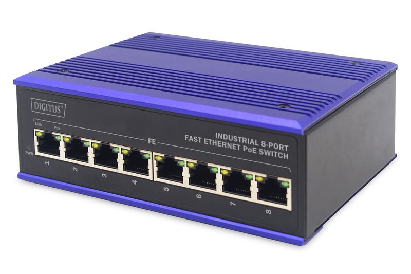 Digitus Industrial 8 portos Gigabit PoE Switch (DN-650108)