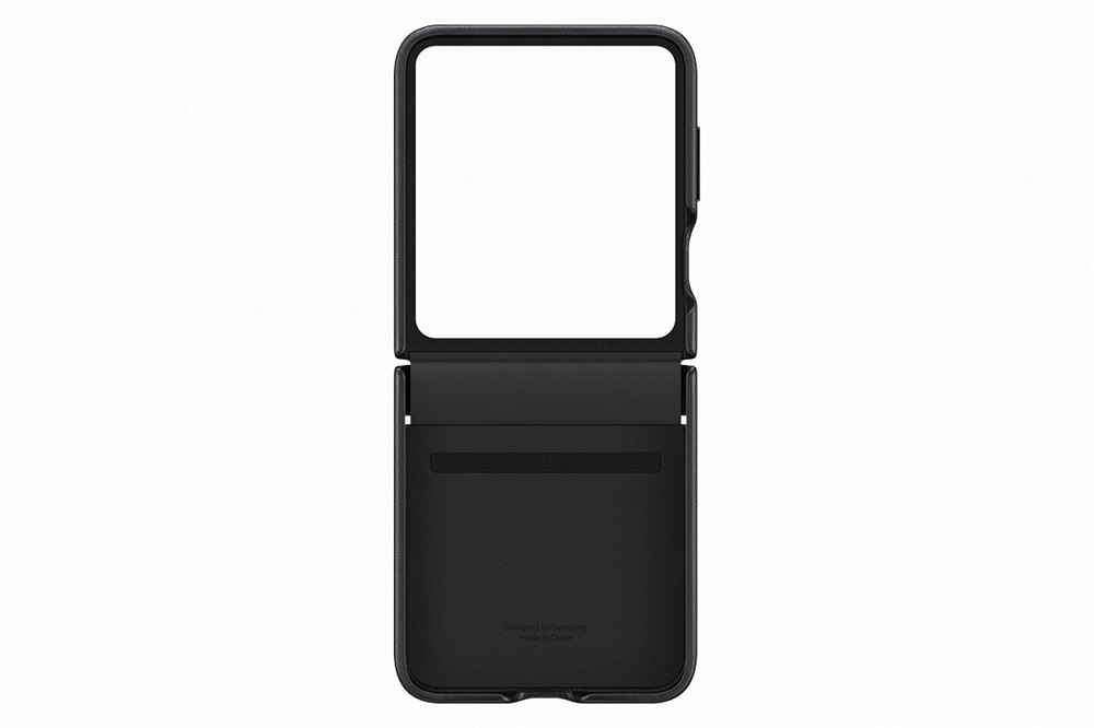 Samsung Galaxy Z Flip5 hajlítható ökobőr tok fekete