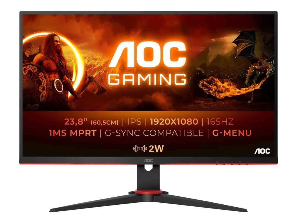 24" AOC 24G2SPU/BK LCD monitor