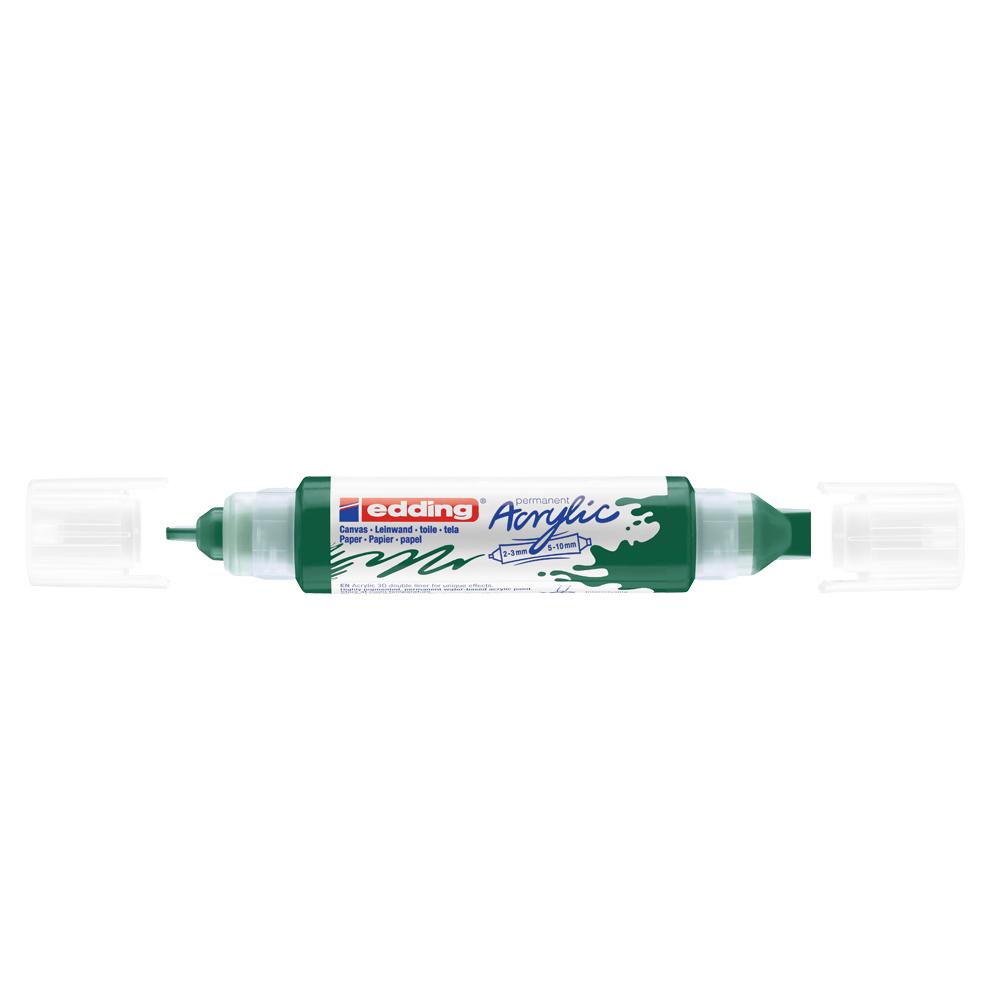 Edding Akril marker 2-3mm, és 5-10mm, 3D kétvégű  5400 moha zöld (7580247007)