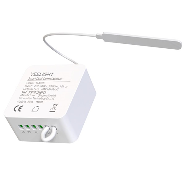 Xiaomi Yeelight Dual Control Module beépíthető WiFi kapcsoló (XMYLSDCM) Xiaomi Yeelight Dual Control Module beépíthető WiFi kapcsoló (XMYLSDCM)
