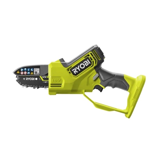 Ryobi RY18PSX10A-0 18V One Plus™ szénkefementes 10cm-es mini láncfűrész  akkumulátor és töltő nélkül
