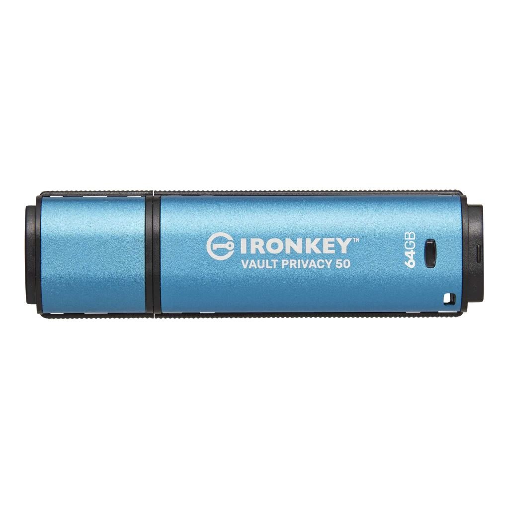 Kingston 64GB IronKey Vault Privacy 50 USB3.2 Kék Kingston 64GB IronKey Vault Privacy 50 USB3.2 Kék