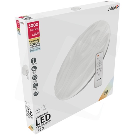 Avide ACLOCCT-48W-R-SEL MENNYEZETI LÁMPA LED 48W TÁVIRÁNYÍTÓVAL Avide ACLOCCT-48W-R-SEL MENNYEZETI LÁMPA LED 48W TÁVIRÁNYÍTÓVAL