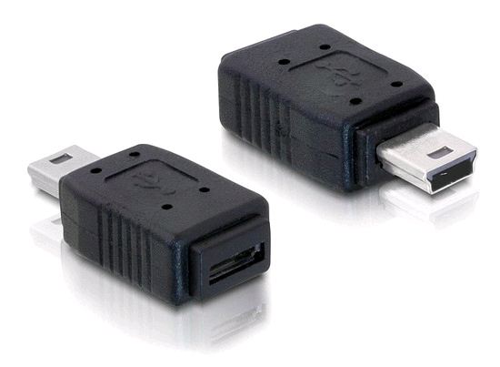 Delock DL65155 USB mini male --> USB micro-A+B female adapter Delock DL65155 USB mini male --> USB micro-A+B female adapter