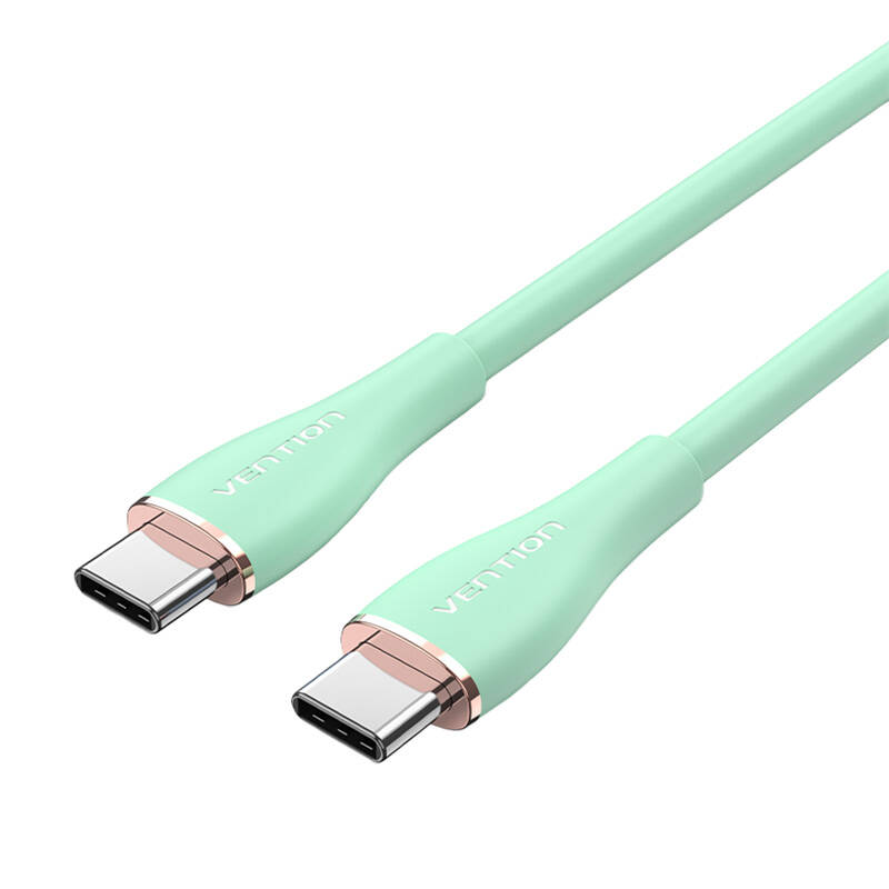 USB-C 2.0 to USB-C 5A Cable Vention TAWGG 1.5m Light Green Silicone USB-C 2.0 to USB-C 5A Cable Vention TAWGG 1.5m Light Green Silicone