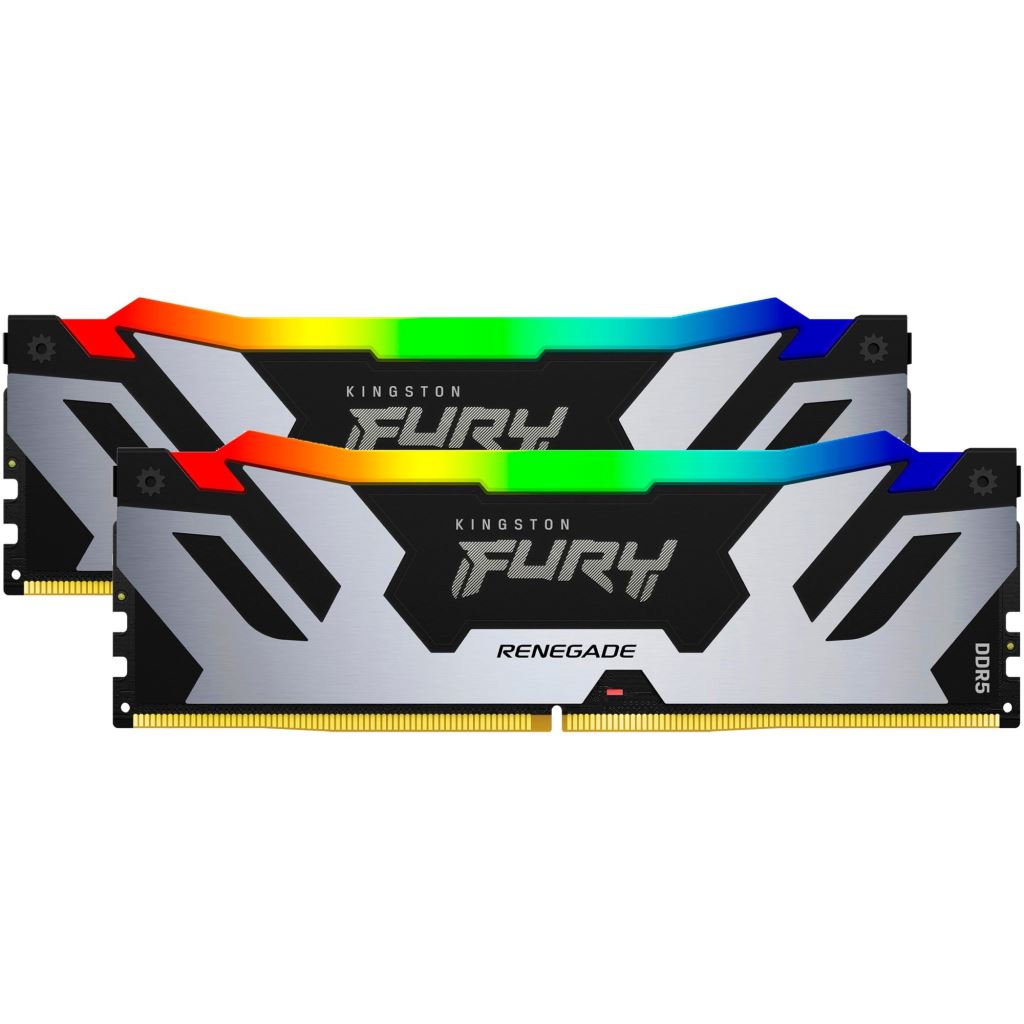 Kingston 96GB DDR5 6000MHz Kit(2x48GB) Fury Renegade RGB Black/Silver RAM Kingston 96GB DDR5 6000MHz Kit(2x48GB) Fury Renegade RGB Black/Silver RAM