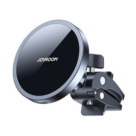 JOYROOM JR-ZS240 szellőzőrácsra helyezhető autós tartó Qi töltő funkcióval fekete