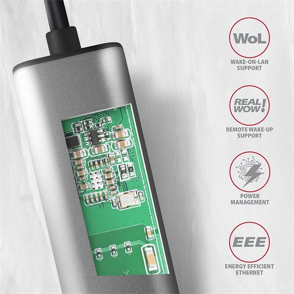 Axagon USB-A 3.2 Gigabit Ethernet hálózati adapter (ADE-25R)