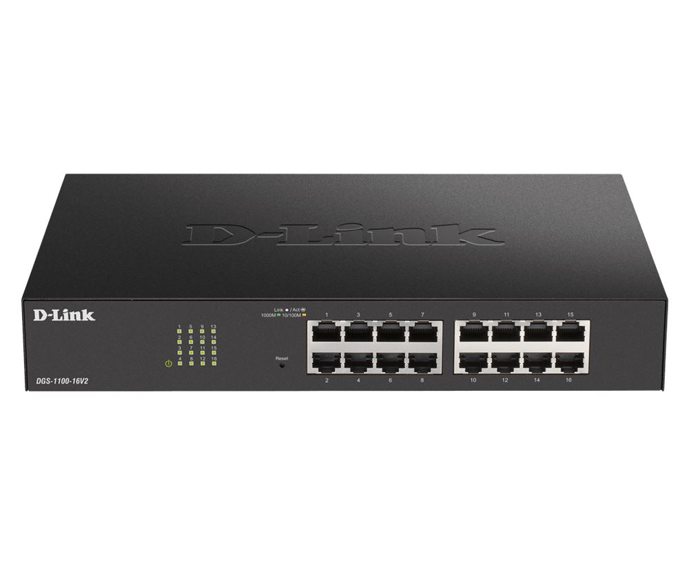 D-Link DGS-1100-16V2 10/100/1000Mbps 16 portos smart switch D-Link DGS-1100-16V2 10/100/1000Mbps 16 portos smart switch