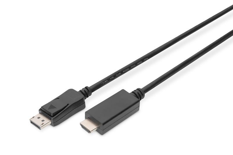 Digitus AK-340303-030-S DisplayPort -> HDMI átalakító kábel 3m fekete Digitus AK-340303-030-S DisplayPort -> HDMI átalakító kábel 3m fekete
