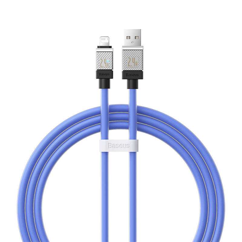 Fast Charging cable Baseus USB-A to Lightning Coolplay Series 1m, 2.4A (white)