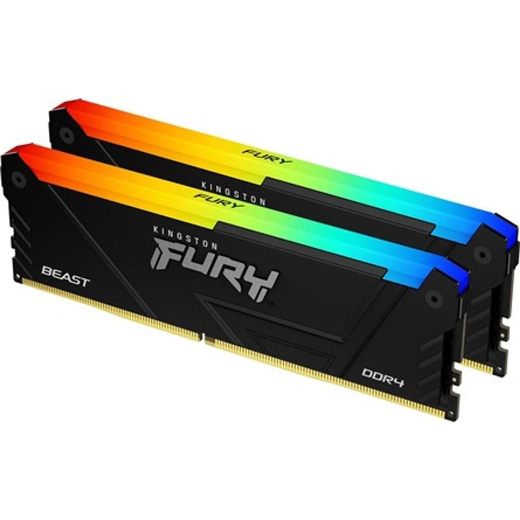 KINGSTON FURY DDR4 16GB 3200MT/s CL16 DIMM (Kit of 2) Beast RGB Memória