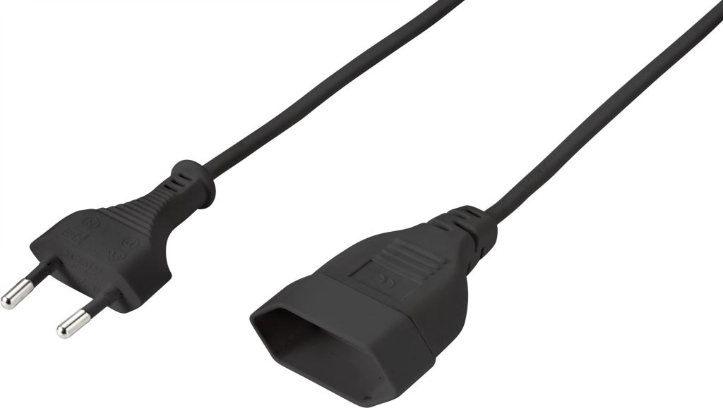 Sygonix SY-5044230 áram hosszabbítókábel fekete, 0.20m Sygonix SY-5044230 áram hosszabbítókábel fekete, 0.20m