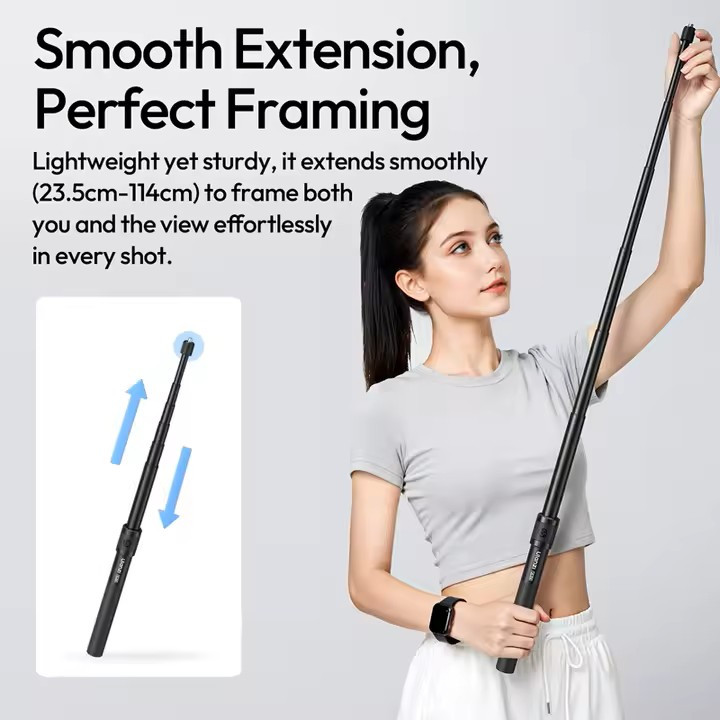 Ulanzi VL04 selfie bot  monopod  hátizsák pántra  övre rögzíthető  GoPro tartó adapterrel
