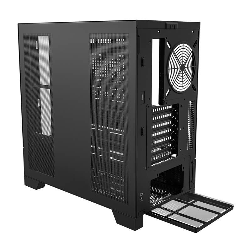 Darkflash DY451 számítógépház ventilátorok nélkül Fekete 