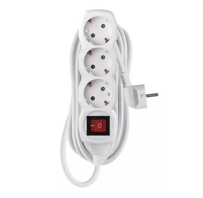 EMOS P1325R 3 aljzat 5méter 1,5mm2 kapcsolós hosszabbító EMOS P1325R 3 aljzat 5méter 1,5mm2 kapcsolós hosszabbító
