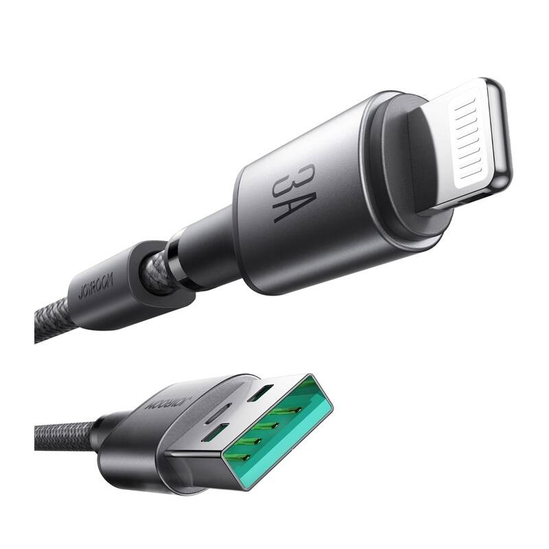 Joyroom S-A50 Unlimited 3A USB - Lightning kábel 1.2m szürke