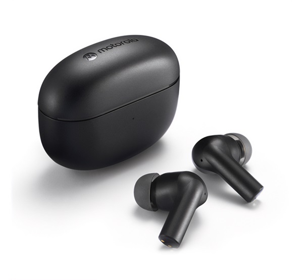 Motorola BUDS 500 ANC bluetooth fülhallgató SZTEREO (v5.3, TWS, mikrofon, aktív zajszűrő, IPX4 + töltőtok) FEKETE (810036774055)