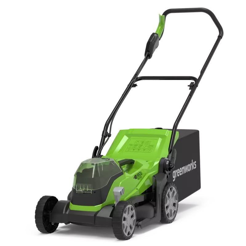 Greenworks G24X2LM36 akkumulátoros fűnyíró, fűgyűjtős, 2x24V, 36 cm, akku és töltő nélkül (2512507-GW)