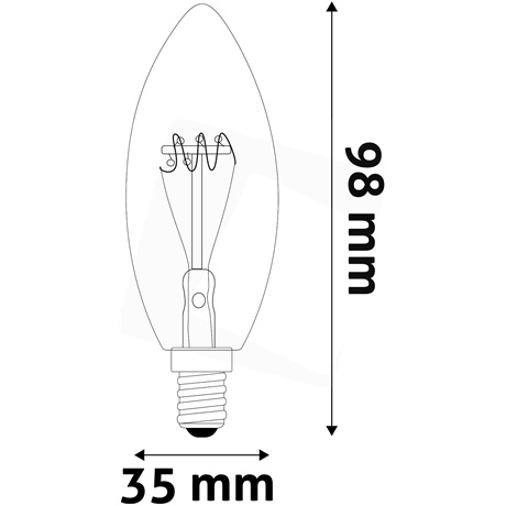 Avide ABLSFC14EW-3W LED SOFT FILAMENT CANDLE IZZÓ 3W E14 EW 2700K Avide ABLSFC14EW-3W LED SOFT FILAMENT CANDLE IZZÓ 3W E14 EW 2700K