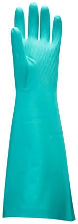 Vegyszerálló nitril védőkesztyű hosszúszárú, L-es méret zöld (A813GNRL) Vegyszerálló nitril védőkesztyű hosszúszárú, L-es méret zöld (A813GNRL)