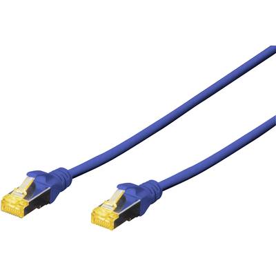 RJ45 Hálózat Csatlakozókábel CAT 6A S/FTP 25.00 cm Kék Halogénmentes, sodort érpár, Védővel, Lángálló Digitus RJ45 Hálózat Csatlakozókábel CAT 6A S/FTP 25.00 cm Kék Halogénmentes, sodort érpár, Védővel, Lángálló Digitus