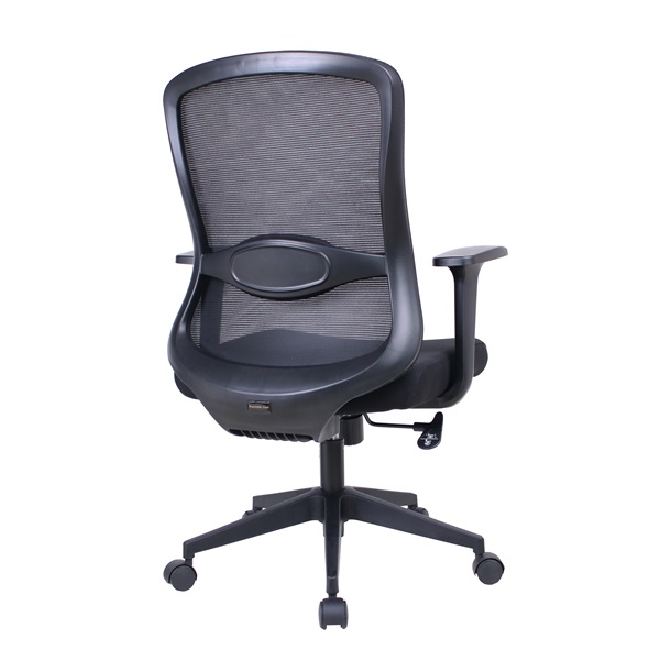 IRISOffice Solara fekete szövet-hálós irodai forgószék fej és háttámasszal