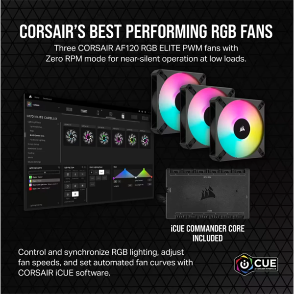 CORSAIR iCUE H150i ELITE CAPELLIX XT, 360mm Radiator, Liquid CPU Hűtő