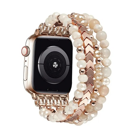 Mybandz 56701 APPLE WATCH GYÖNGYÖS FÉM ÓRASZÍJ-ROSEGOLD /40/41 ÉS 42 MM