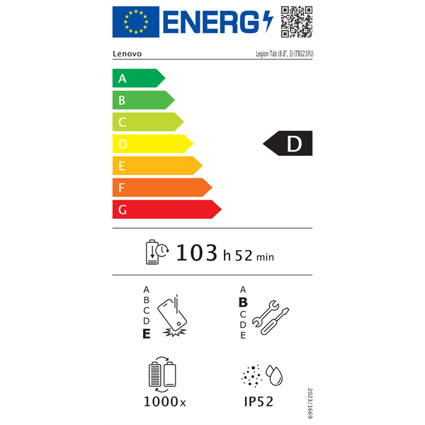 LENOVO Tab LEGION (TB321FU) , 8,8" 2,5K, QC Qualcomm Snapdrag 8 Gen3, 16GB, 512GB, Android 14,  Black, FOLIO+FILM, WOA