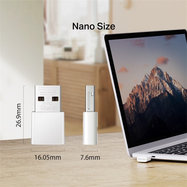 MERCUSYS MA30N USB Dual Band AC1300 Wireless Adapter 