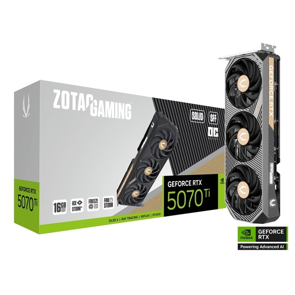 Zotac GeForce RTX5070 TI 16GB DDR7 Solid SFF OC Videókártya
