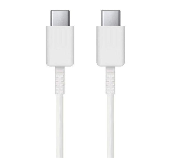 SAMSUNG adatkábel és töltő (Type-C - Type-C, gyorstöltés támogatás, 80cm) FEHÉR (EP-DA905BWE)