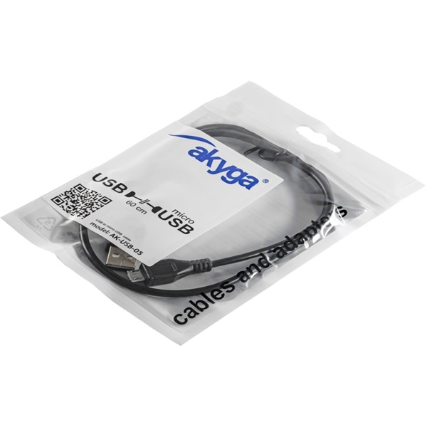 Akyga AK-USB-05 USB-A -> Micro USB kábel 0.6m
