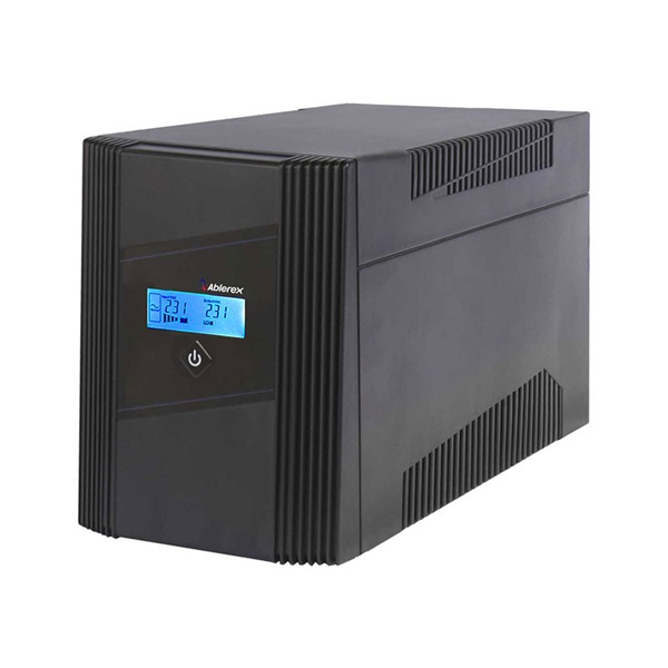 ABLEREX UPS, GLAMOR, GR450, 1xIEC+1xSchuko, 450VA (270 W) LINE-INTERACTIVE szünetmentes tápegység, torony, LCD